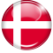 Ein runder Knopf mit der Flagge Dänemarks.
