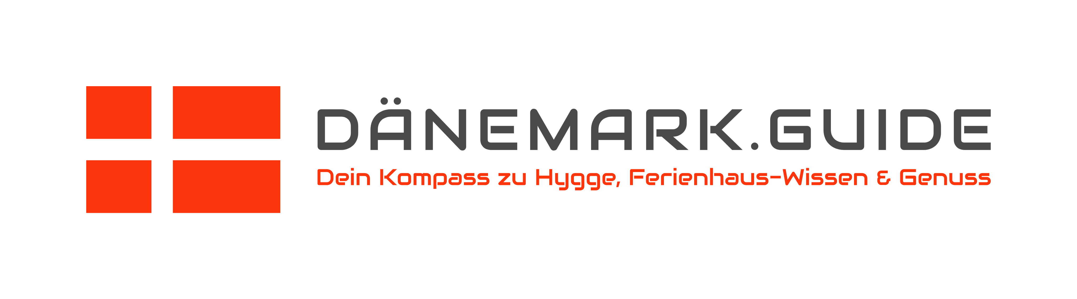 Das Danmark-Guide-Logo auf schwarzem Hintergrund.