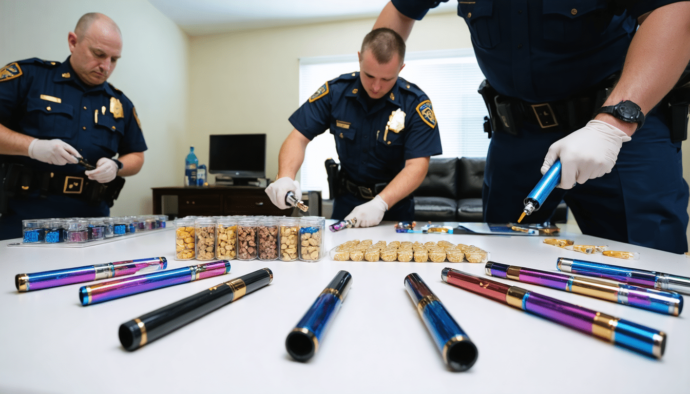 Polizei in Grindsted beschlagnahmt illegale Puff Bars und Drogen