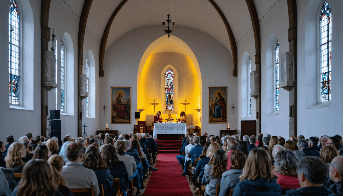 Glaube, Radsport und große Fragen: Diskussion in Odenses Vor Frelsers Kirke
