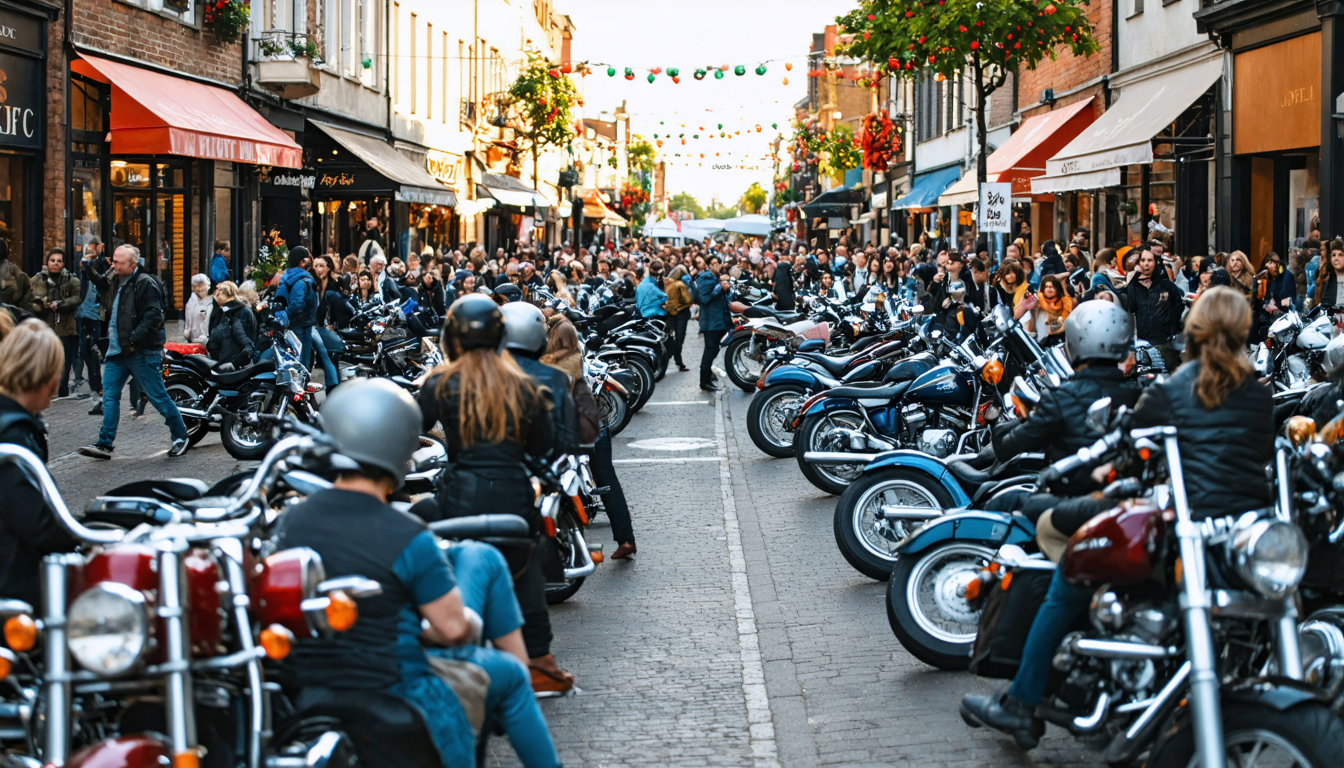 Motorradtreffen und Steuerfrei-Tage beleben Hadsund