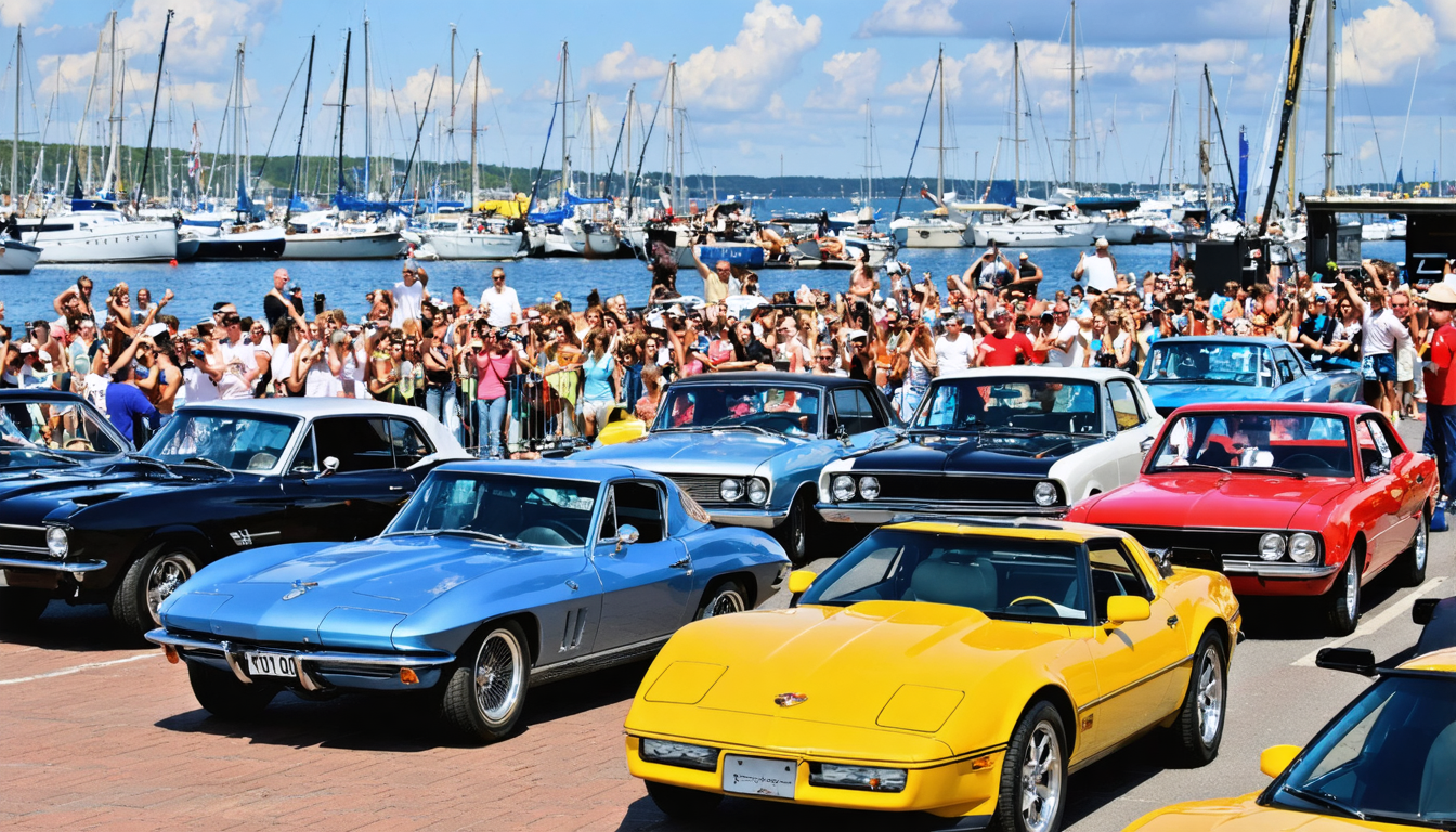 Musik und schnelle Autos locken Besucher an den Hafen von Lemvig