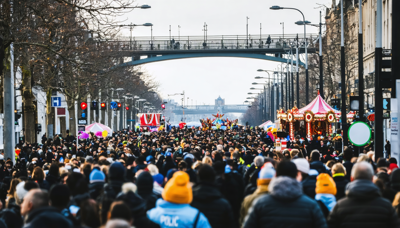 Lagebericht vom Karneval in Aalborg: Verkehr, Sicherheit und medizinische Einsätze im Fokus
