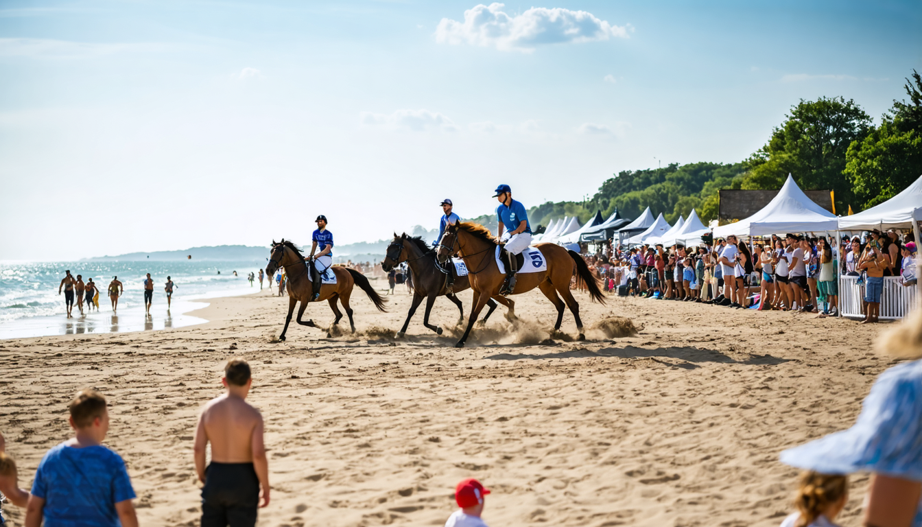 Außergewöhnliches Trabrennen am Strand von Blokhus lockt Familien und Pferdefans