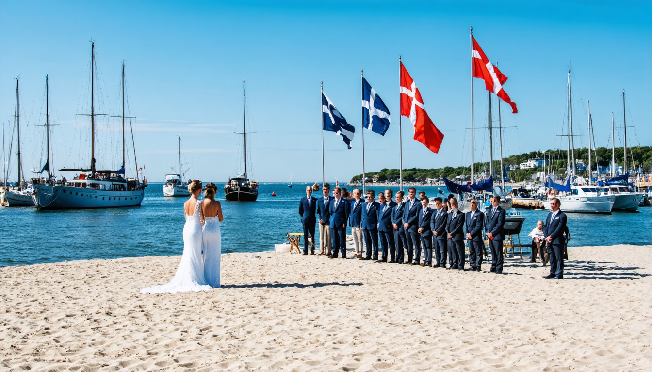 Asaa am Kattegat: Traditionelle Flaggen für sauberes Badevergnügen und sichere Häfen