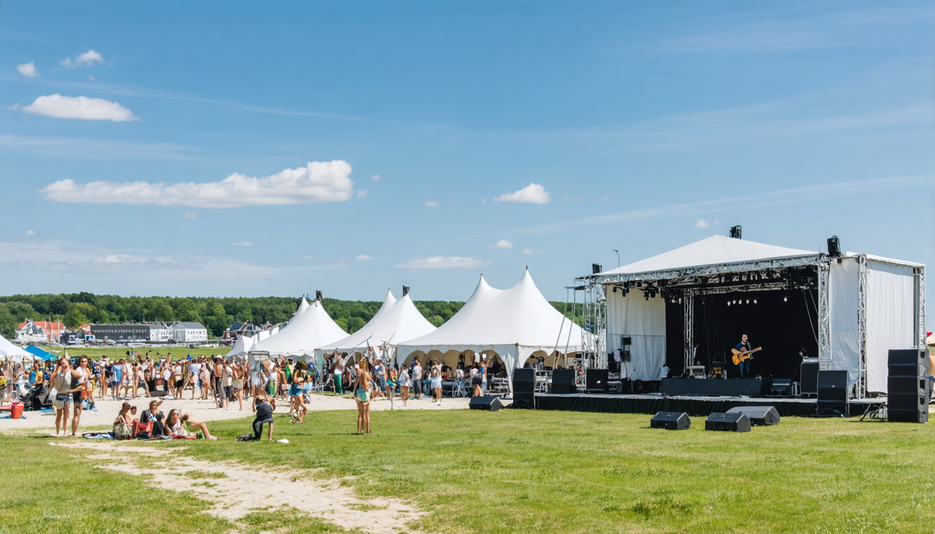 Pfingstatmosphäre und Livemusik am Sandpladsen in Søndervig