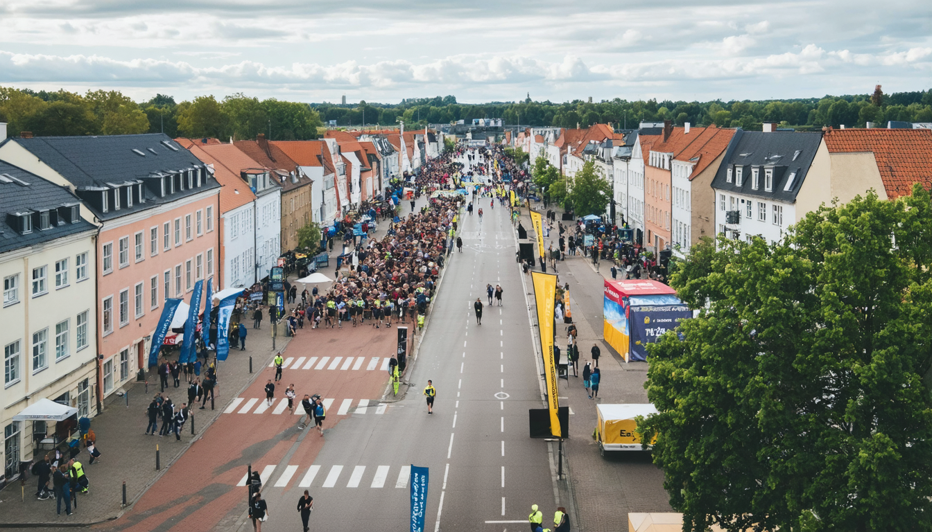 Vorbereitungen für das Royal Run-Event in Horsens am 9. Juni 2025