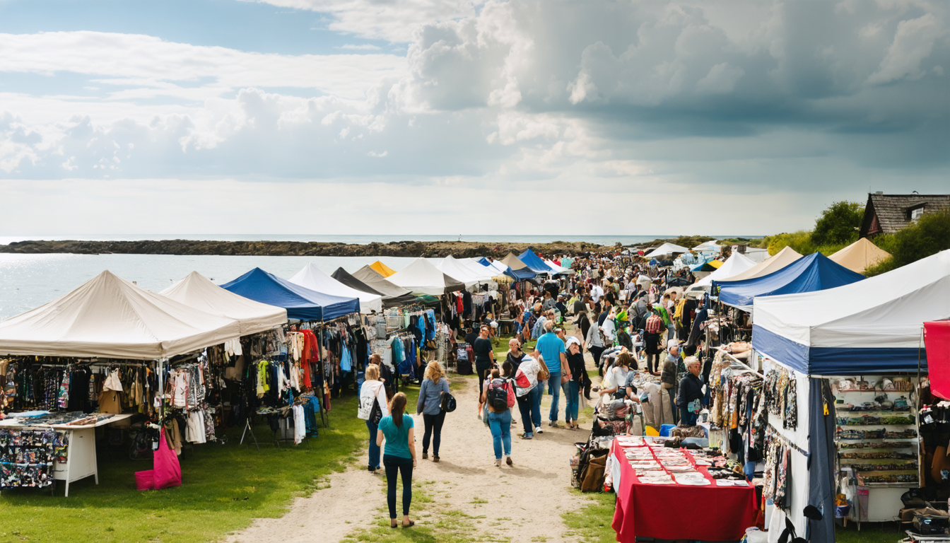 Traditionelles Pfingst-Flohmarkt-Event an der Hedebo Strand zieht zahlreiche Besucher an