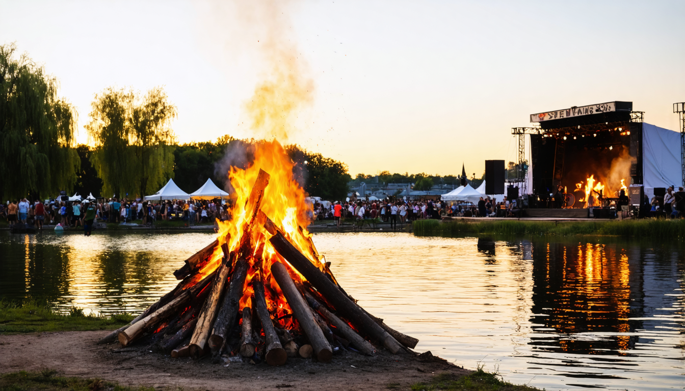Traditionelles Mittsommerfeuer am See in Hjørring: Sankt Hans-Feier 2025