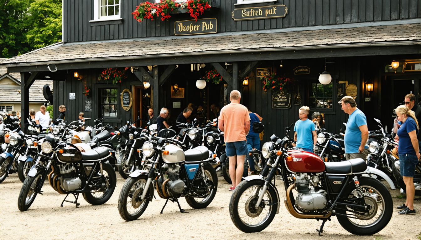 Motorrad- und Mopedtreffen in Nr. Lyngby am 31. August