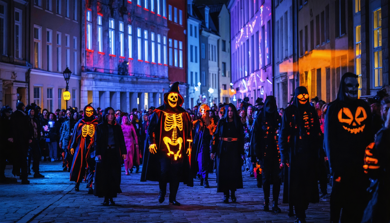 Halloween-Parade in Nykøbing: Großes Spektakel mit Lasershow und Samba-Rhythmen