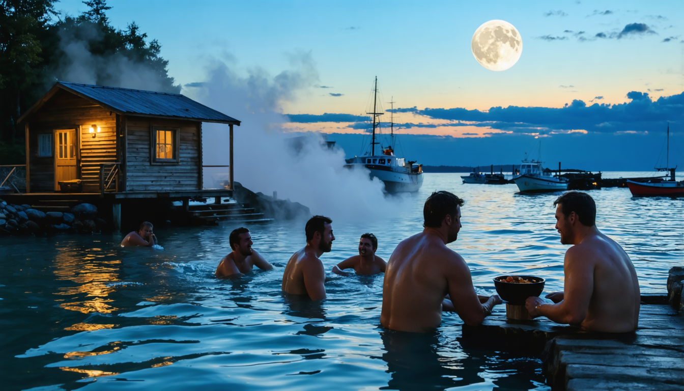 Vollmondbaden und Sauna-Event am Hafen von Sæby: Erlebnis für Einheimische und Gäste